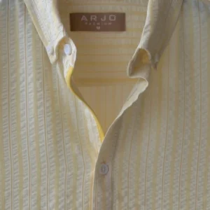 Cream With Pale Yellow And White Stripes Shirt