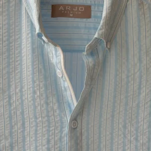 Light Blue With Sky Blue And White Stripes Shirt